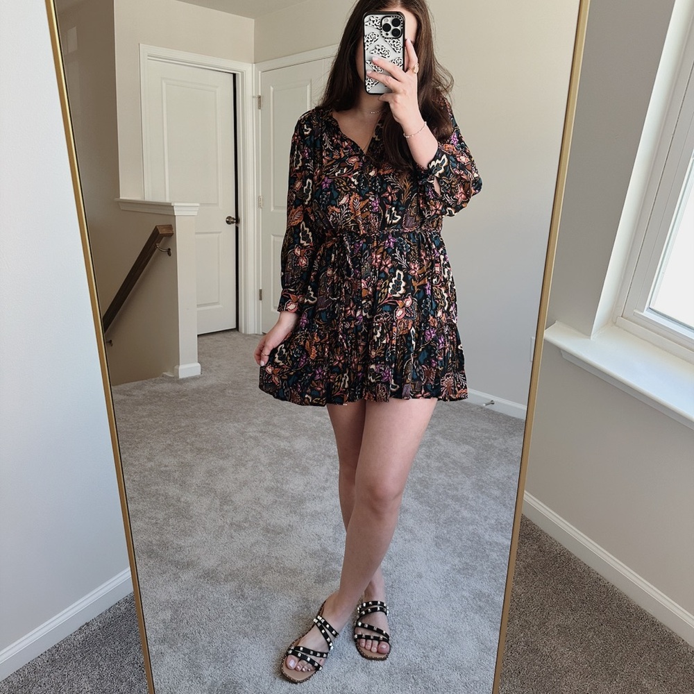 Vestique Floral Print Mini Dress
